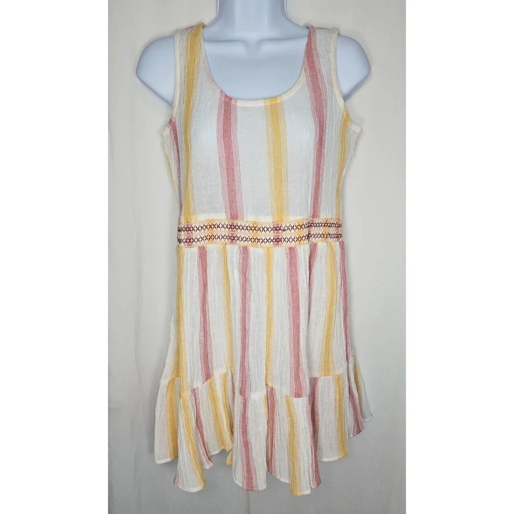 Cotton On‎ Womens Striped Sleeveless Tiered Mini Dress Size XS NWT